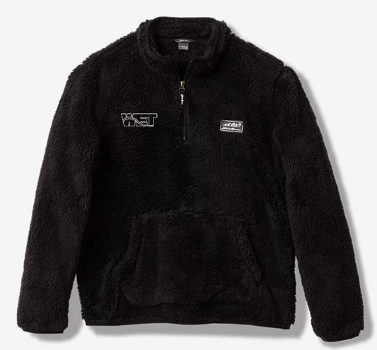 Eddie Bauer Youth Quest Fleece Plush 1/4 Zip Jacket—Onyx