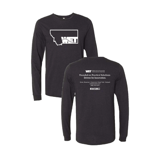 Dark Grey Long Sleeve Thick Montana Shirt—Unisex